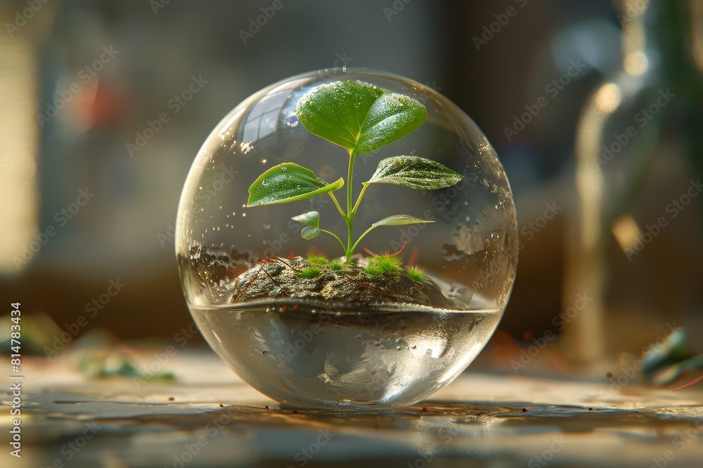 Sustainable utopia envisioning harmony between nature and humanity in perfect balance Sustainable utopia envisioning harmony between nature and humanity in perfect balance