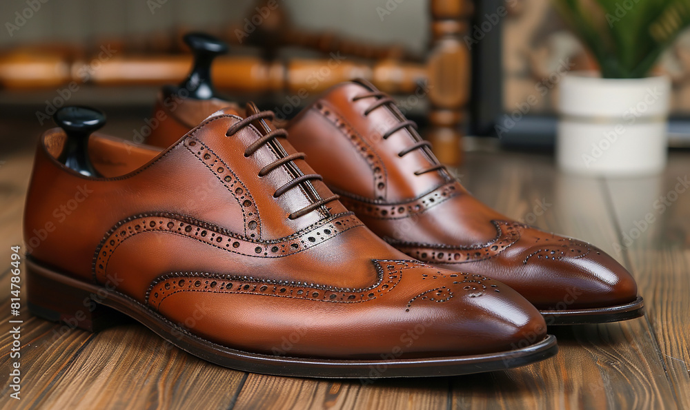 pair of brown boots pair of brown boots