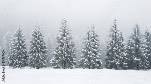 Snow-Covered Pine Trees