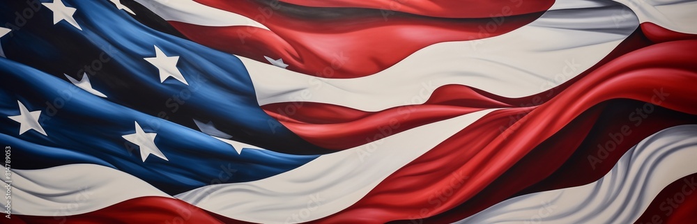 Artistic representation of the American flag with stars and stripes Artistic representation of the American flag with stars and stripes