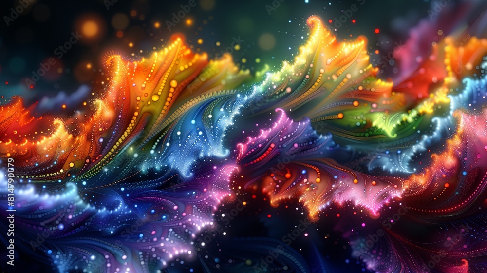Abstract rainbow fractal colorful background Abstract rainbow fractal colorful background