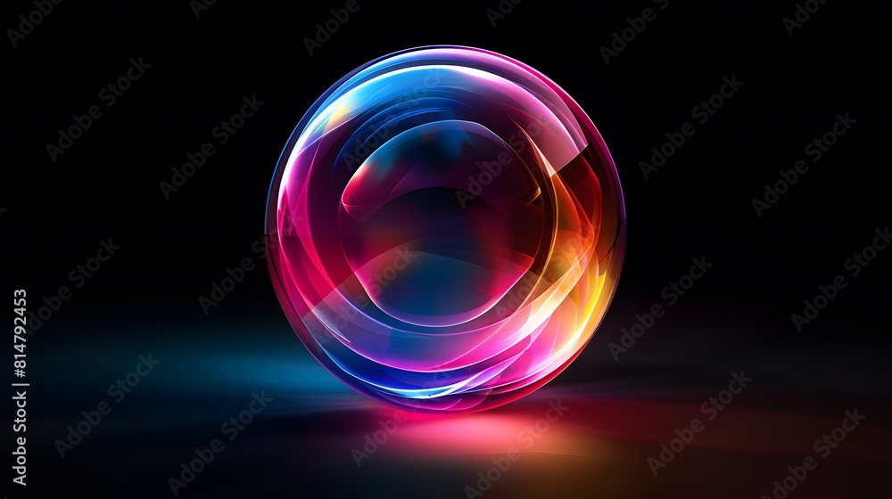 A sphere with an abstract gradient of colors, glowing from the inside out on a black background.
A sphere with an abstract gradient of colors, glowing from the inside out on a black background.