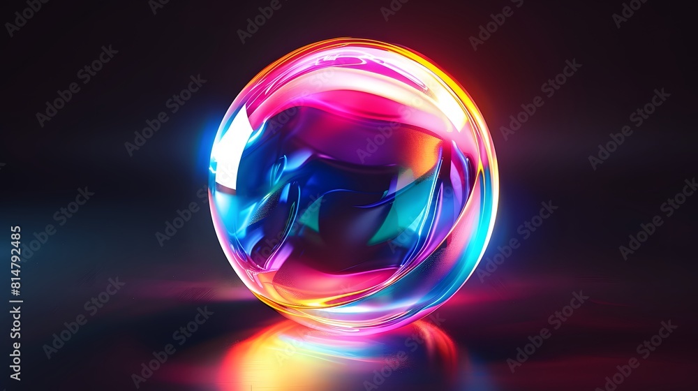 A sphere with an abstract gradient of colors, glowing from the inside out on a black background.
A sphere with an abstract gradient of colors, glowing from the inside out on a black background.