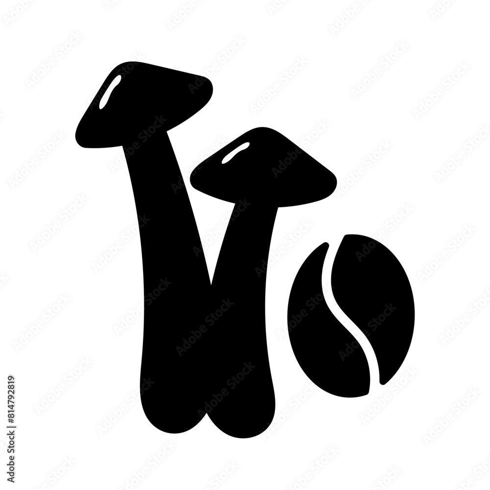 Mushroom Coffee Product - Vector Icon. Mushroom Coffee Product - Vector Icon.