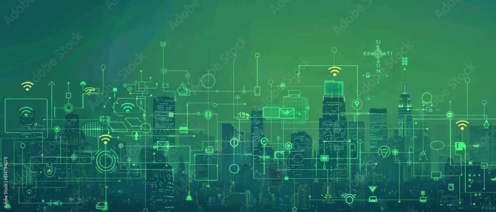 Minimalist IoT Urban Connectivity Theme

