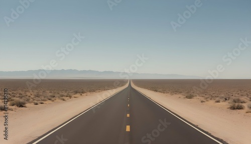 A long straight road stretching into the horizo upscaled_3