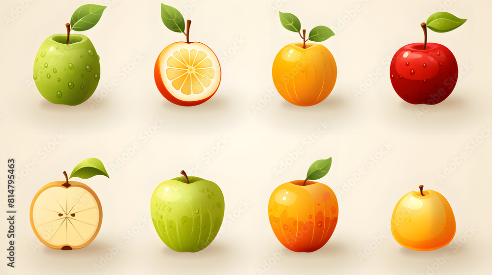 Digital modern fruit minimalist illustrator abstract graphic poster background Digital modern fruit minimalist illustrator abstract graphic poster background