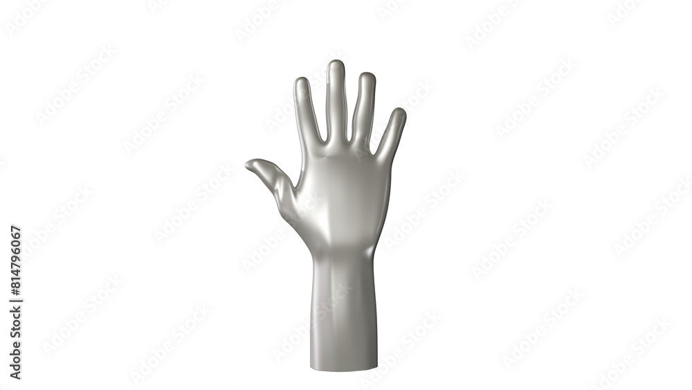 Obraz premium a white hand with a black background