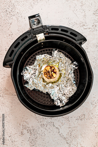 Roasted Bulb of Garlic cooked in Air Fryer