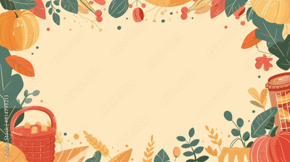 Minimalist Community Support Theme with Food Aid Motifs