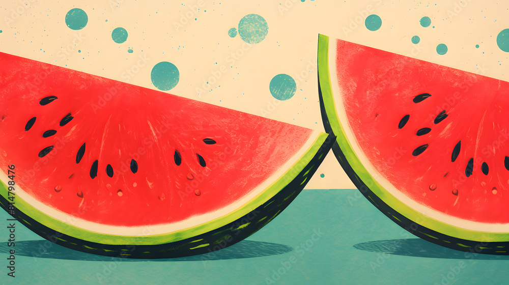 Digital modern watermelon minimalist illustrator abstract graphic poster background Digital modern watermelon minimalist illustrator abstract graphic poster background