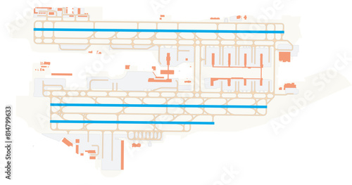 Obraz na płótnie Map of Phoenix Sky Harbor International Airport (United States of America)