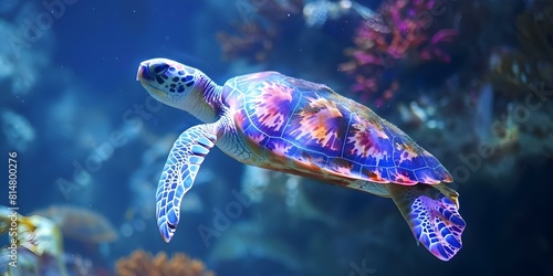 World Turtle Day Raising awareness about ocean pollution and climate change. Concept World Turtle Day  Ocean Pollution  Climate Change  Conservation Efforts