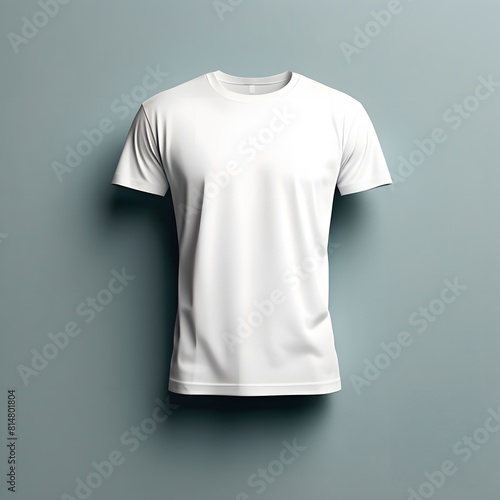 man and women white color and black color plain realistic studio photography t-shirt image The concept of emotion, strength, and fun. Casual wear. 
Space for text and logo. Generated AI 