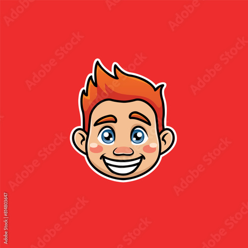 Head of a cheerful boy