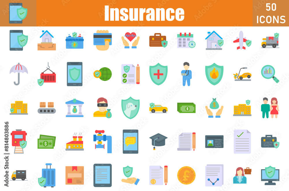 Insurance Icons Set.Perfect Pixel.Vector Illustration Insurance Icons Set.Perfect Pixel.Vector Illustration