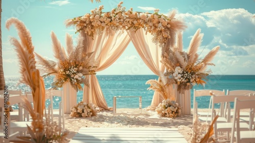 Open air beach wedding