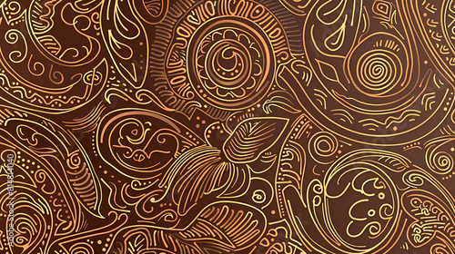 Abstract Seamless pattern with floral element henna style vector image