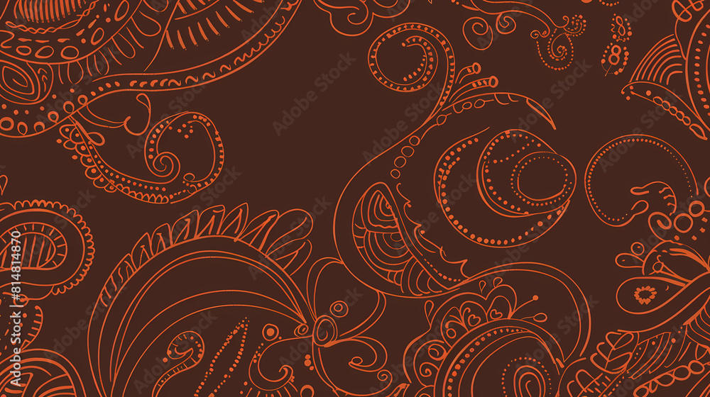 Abstract Seamless pattern with floral element henna style vector image Abstract Seamless pattern with floral element henna style vector image