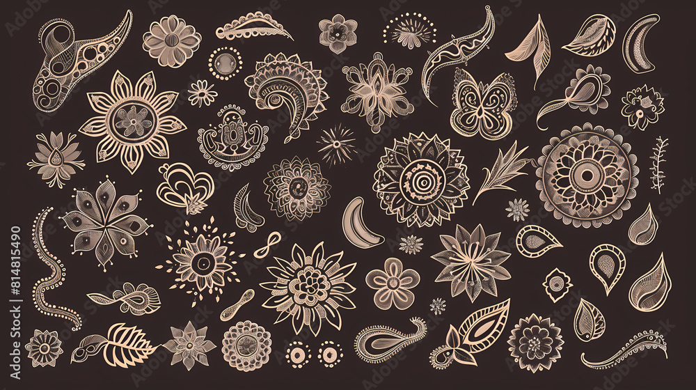 Fototapeta premium Old lace seamless pattern ornamental flowers vector image