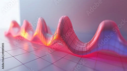 Exponential Decay Curve 3D graph with a rapidly decreasing downward curve