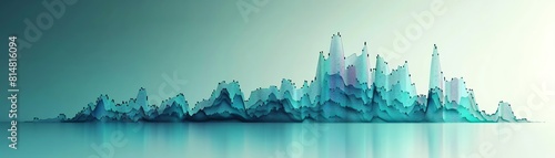 Linear Graph 3D straight line graph showing a constant rate of change
