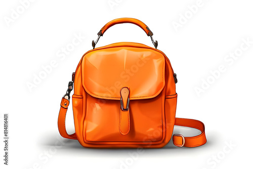 orange travel bag isolated