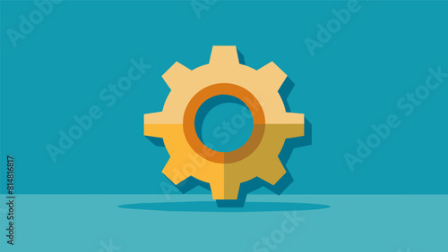 A lone gear off to the side symbolizing the small often overlooked role of the borrower in the student loan servicing equation.. Vector illustration