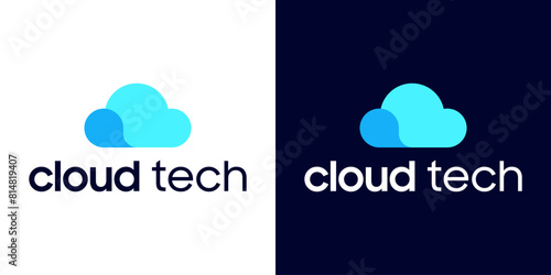 technology cloud logo design inspiration