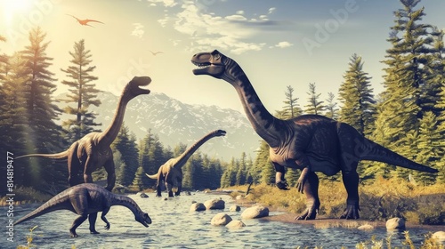 Life on Planet Earth in the Dinosaurs Age © jovannig