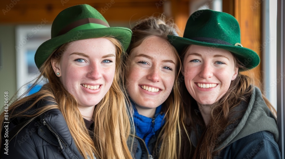 Stylish st. Patricks day celebration. joyful green parade in honor of irish tradition