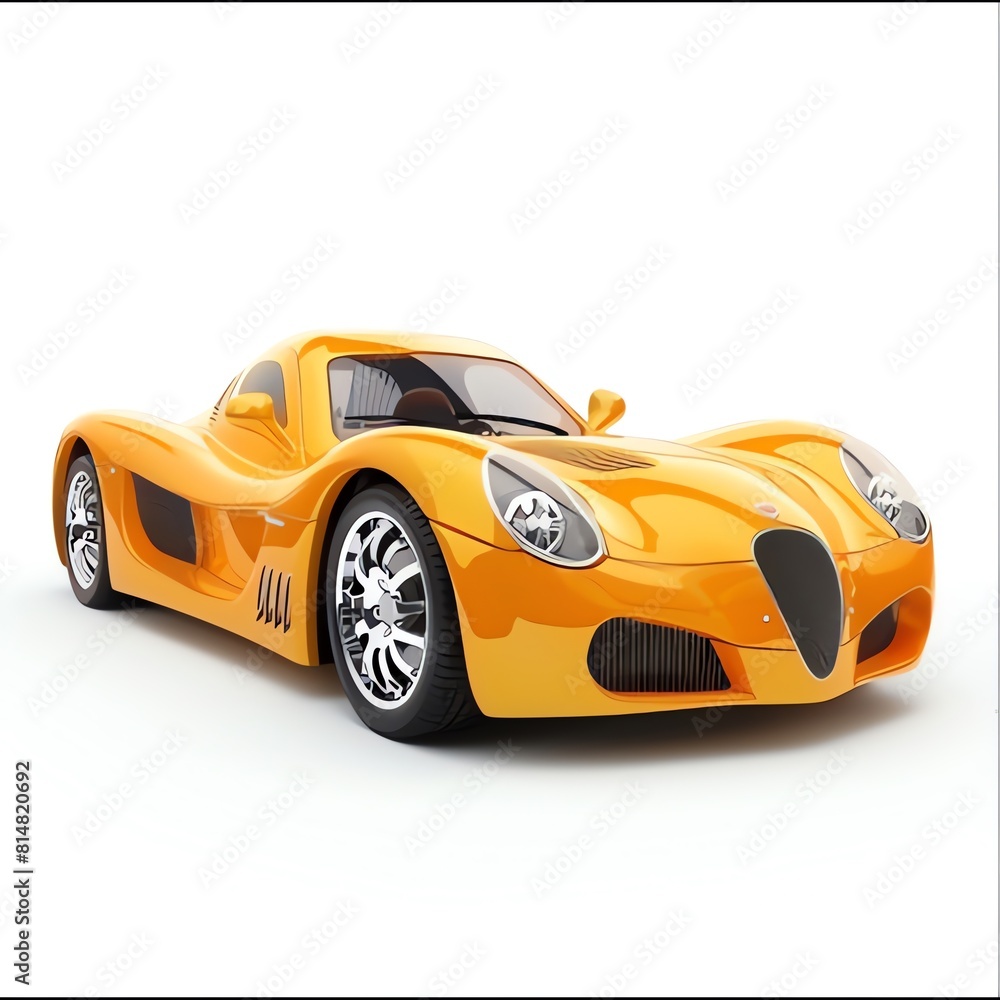 Obraz premium Car on white background. 3d render