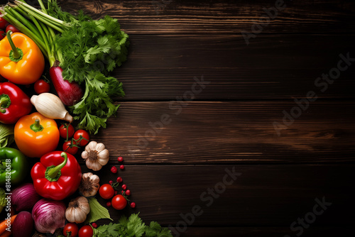 vegetables for cooking on black background