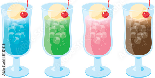 クリームソーダのセット