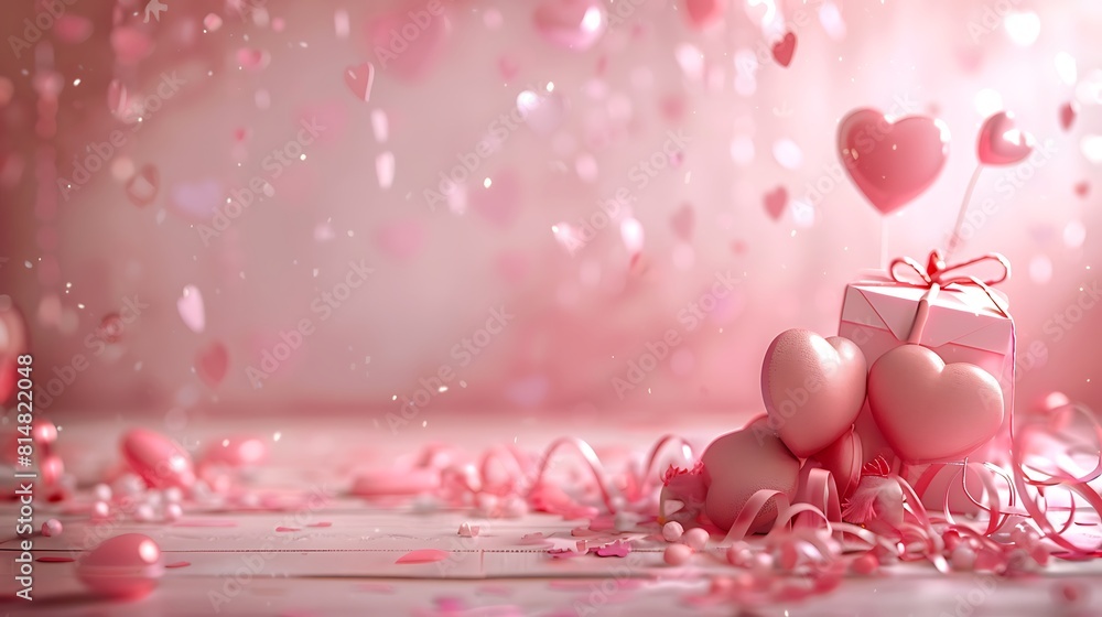 Cute heart background, gift or present decoration, Valentine's Day, Christmas, birthday, copy space, space for text, Generative AI.可愛いハートの背景、ギフトやプレゼントの装飾、バレンタインデー、クリスマス、誕生日、コピースペース,テキスト用スペース Cute heart background, gift or present decoration, Valentine's Day, Christmas, birthday, copy space, space for text, Generative AI.可愛いハートの背景、ギフトやプレゼントの装飾、バレンタインデー、クリスマス、誕生日、コピースペース,テキスト用スペース