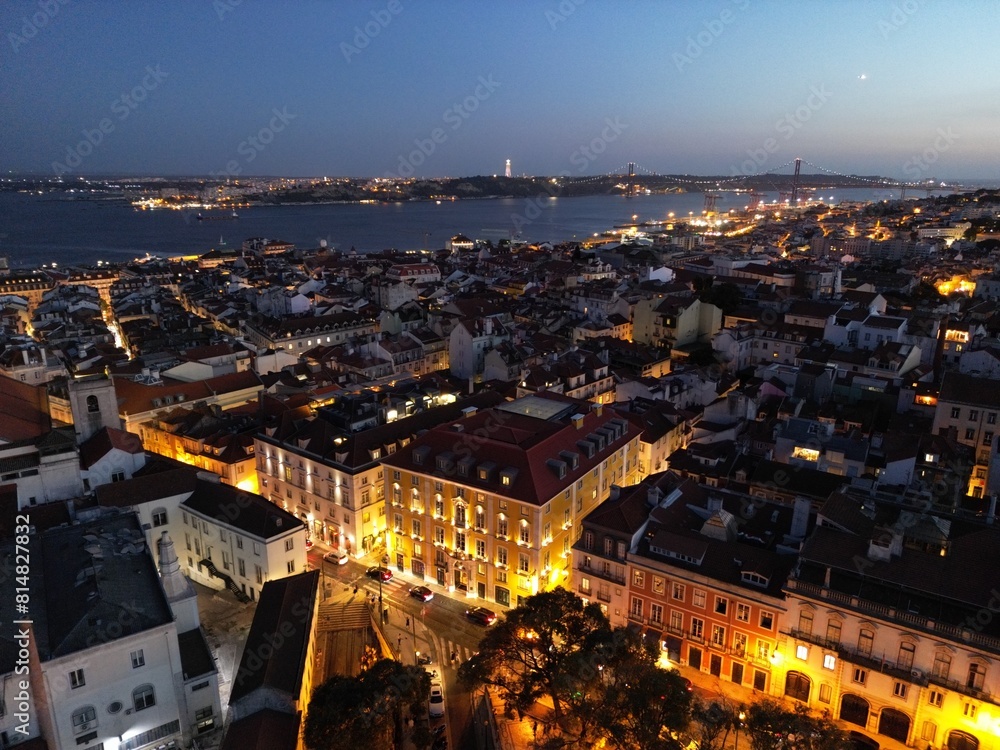 View of Lisbon at night 