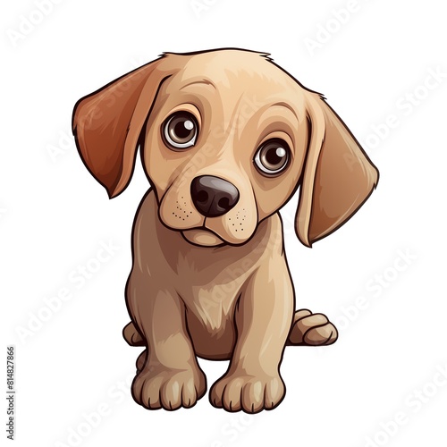 Cute cartoon dog. Clipart is a great choice for creating cards  invitations  party supplies and decorations. AI generated.