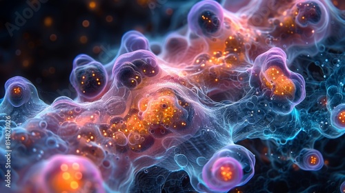 An immunofluorescence microscopy image depicting the distribution of Clara cells in bronchioles, showing their club-shaped morphology and secretion