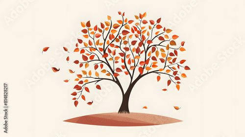 autumn tree with leaves