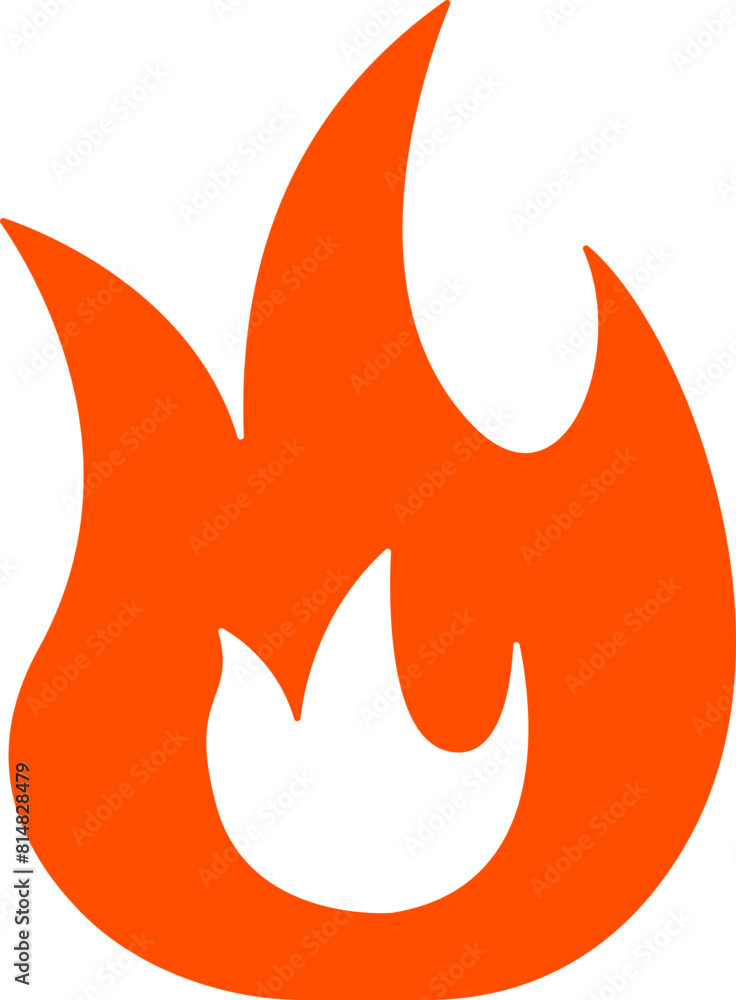 Hot burning fire icon illustration. Hot burning fire icon illustration.