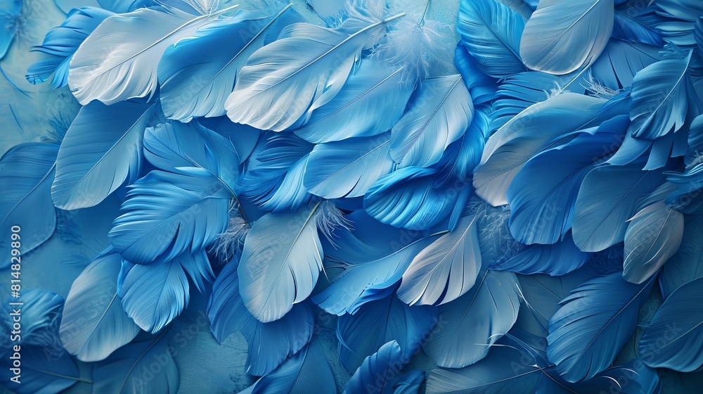 Light blue feathers background. Light blue feathers background.