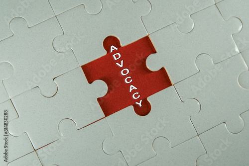 Jigsaw puzzle with word Advocacy