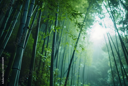 green bamboo forest