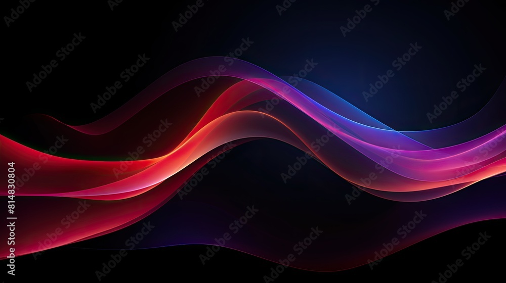 Dark abstract curve and wavy background with gradient and color, Glowing waves in a dark background Dark abstract curve and wavy background with gradient and color, Glowing waves in a dark background