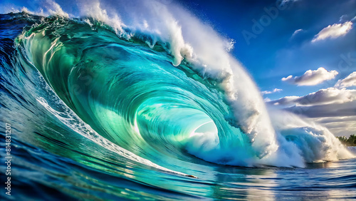 close up of powerful wave