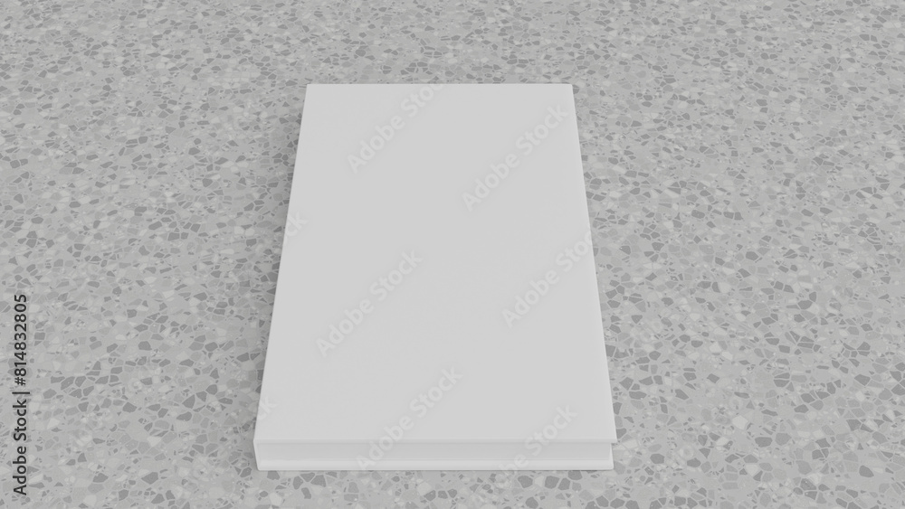 a white box on a gray surface a white box on a gray surface