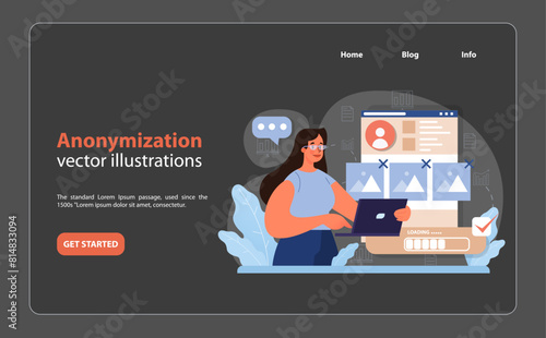 Anonymization concept. Flat vector illustration.