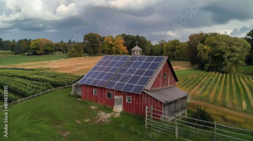 Rural Renewal: Contrast the bucolic charm of rural landscapes with the modernity of renewable energy installations, showcasing how clean energy revitalizes rural communities 