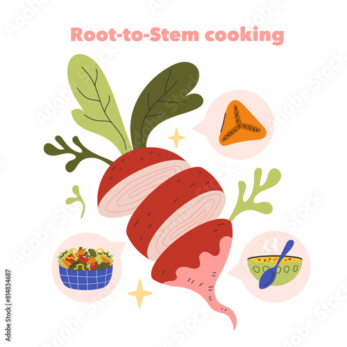 Emerging Ingredients. Flat Vector Illustration