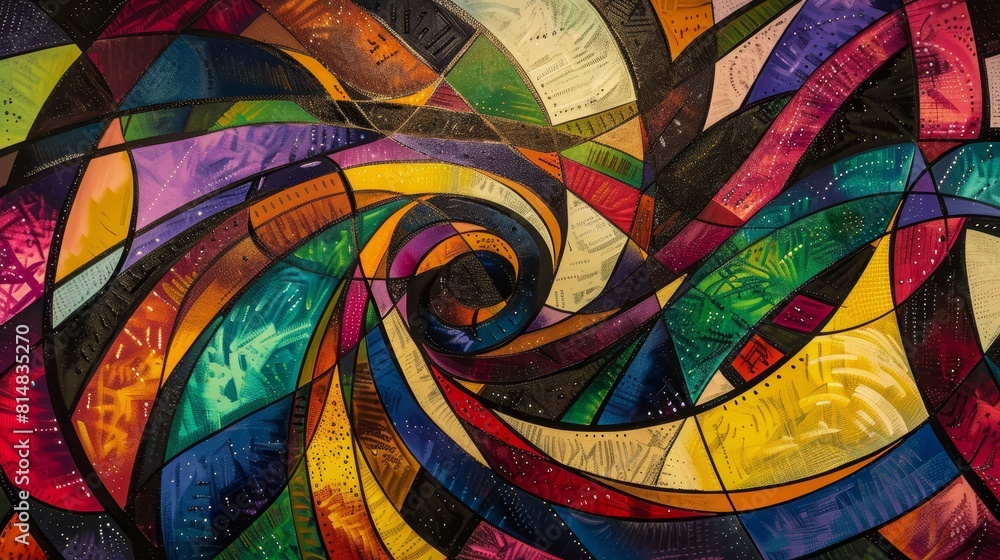 Fototapeta premium Interconnectedness abstract with intertwined patterns